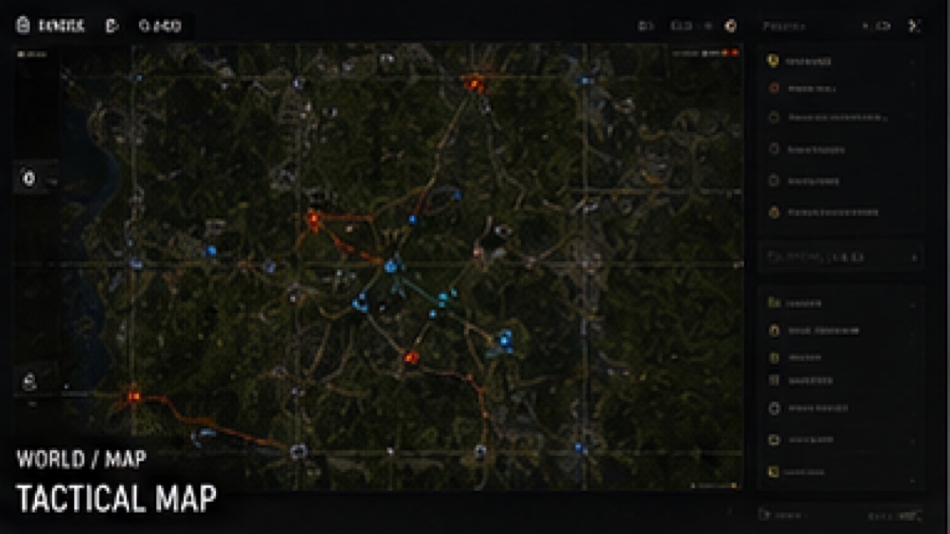 Tactical map preview screen
